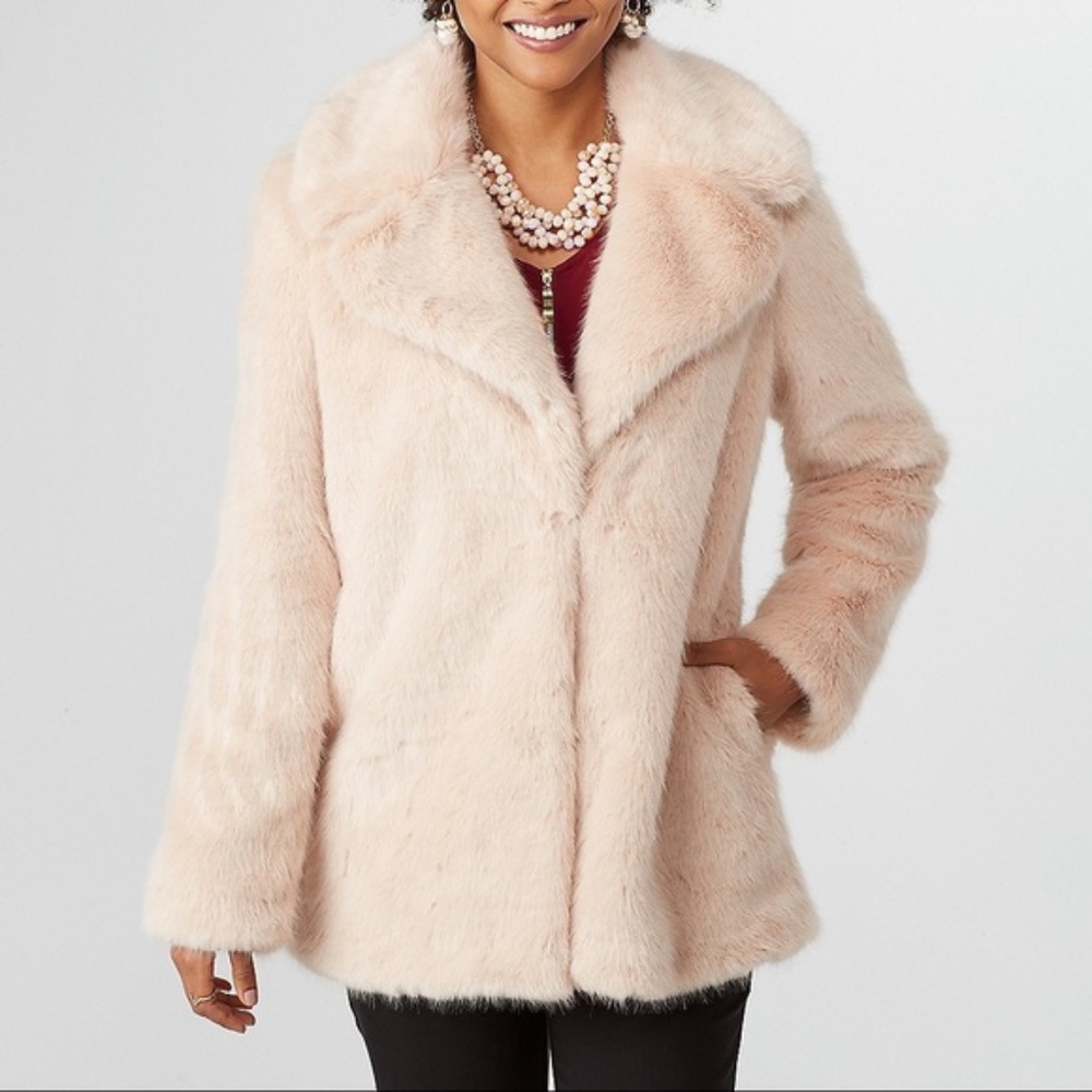 Light Pink Faux Fur Coat